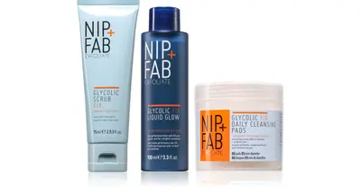 NIP+FAB Glycolic Fix Bundle set for facial care 3× 1 pc