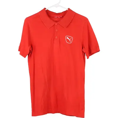 Puma Polo Shirt - Small Red Cotton