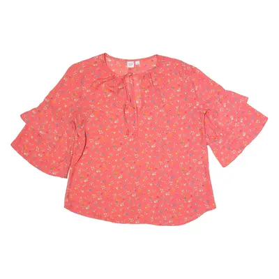 GAP Womens Printed Blouse Pink 3/4 Sleeve Floral M