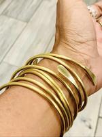 Women's Punk Style Cuff Bangle Set, Bracelets for Women, 6 Counts Fashionable Minimalist Bangle Bracelets for Party, Daily De...