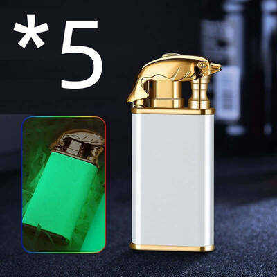 Creative Blue Flame Lighter | Color: White dolphin luminous | quantity: 5PCS