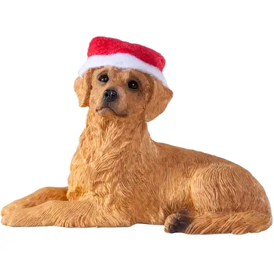 Sandicast Sitting Golden Retriever Christmas Tree Ornament