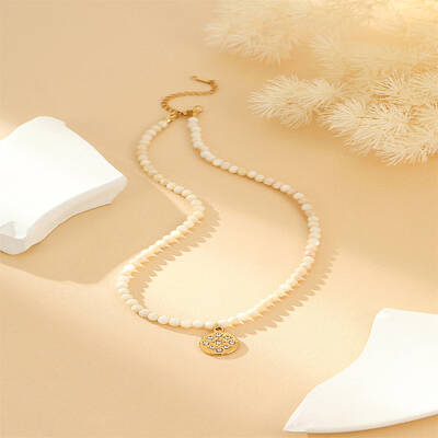 White and Yellow Bead Necklaces