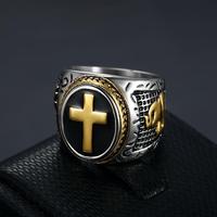 Stainless Steel Praying Hands Cross Ring for Men, Elegant Family Gift for Husband & Boyfriend, Unique Design Symbolizes Faith...
