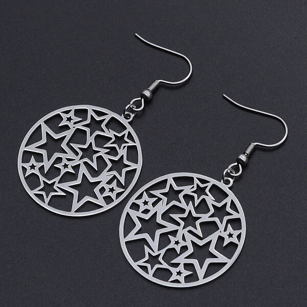 Tarnish Resistant 201 Stainless Steel Dangle Earrings