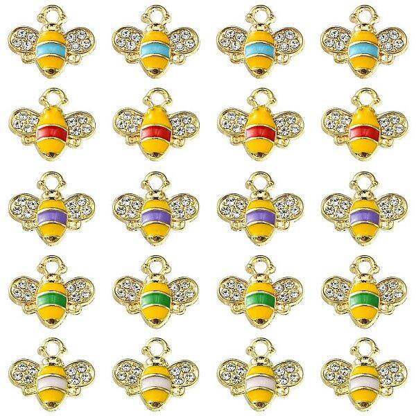 20Pcs 5 Colors Alloy Enamel Charms