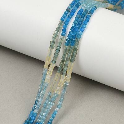 Natural Blue Green Yellow Apatite Beads Strands