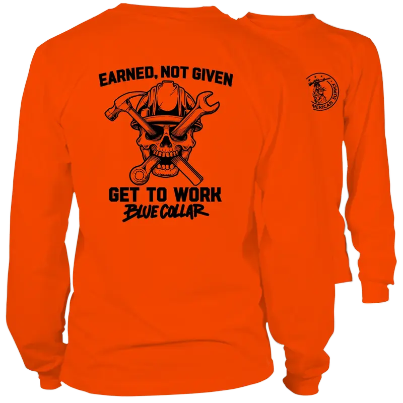 Earned Not Given - Long Sleeve Safety Hi-Vis T-Shirt