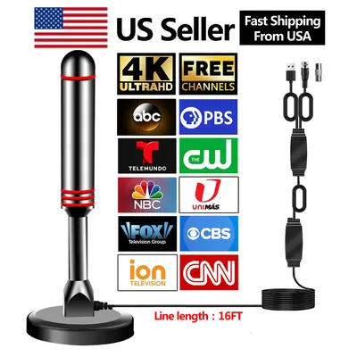 1000 Mile Ultra-Long Range Digital TV Antenna, Upgraded Digital Antenna Double Amplifier Signal Booster, Support 4K 1080p Sma...