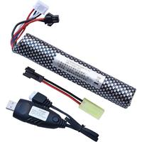 Water Bead Gel Ball Blaster 11.1V 2000mAh Rechargeable Battery with Charging Cable, Airsoft Battery 11.1V for Airsoft Gel Bal...