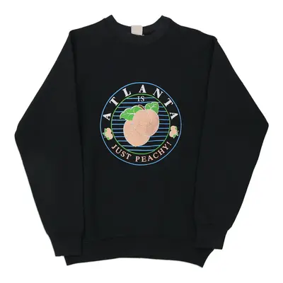 1970s/1980s Unbranded Graphic Sweatshirt - Small Black Cotton
