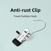 16 Counts Anti-rust Clip Space-saving Clothespin,Magic Hat Pants Storage Rack Laundry Hook Hanging Travel Hook Hanger Househo...
