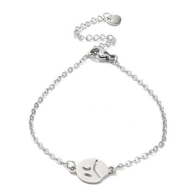 Tarnish Resistant 201 Stainless Steel Link Bracelets with Cable Chains
