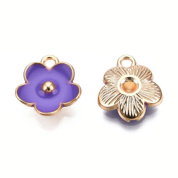Light Gold Plated Alloy Enamel Pendants