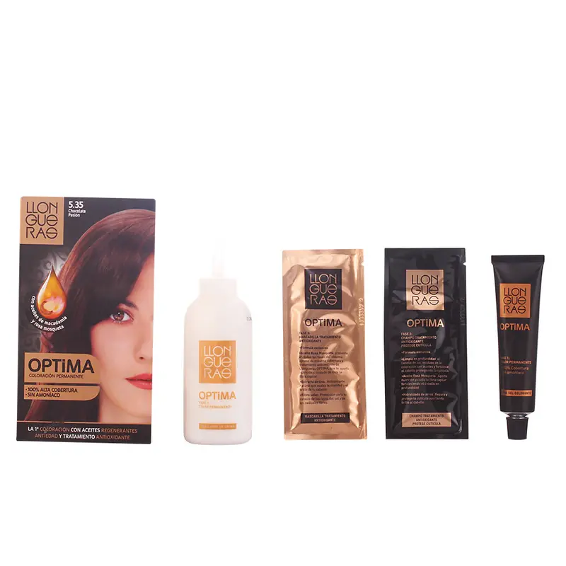 Llongueras Optima Permanent Hair Color Without Ammonia 5.35 Chocolate Passion