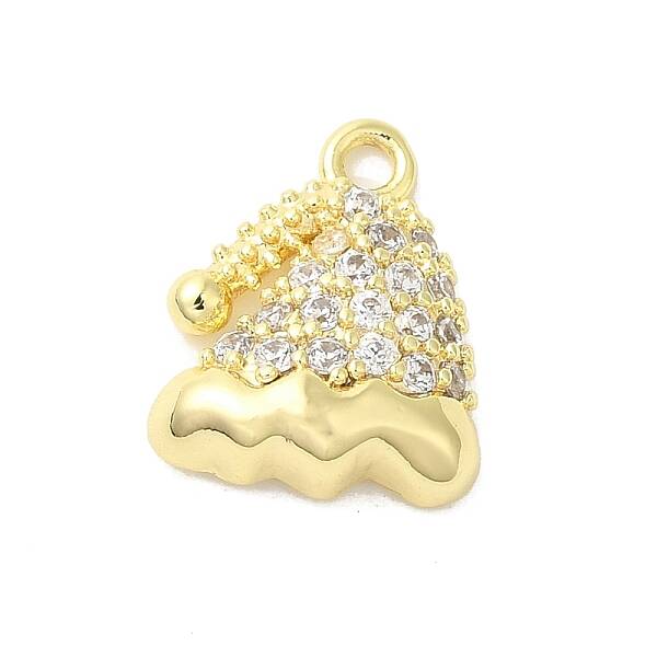 Brass Micro Pave Cubic Zirconia Charms