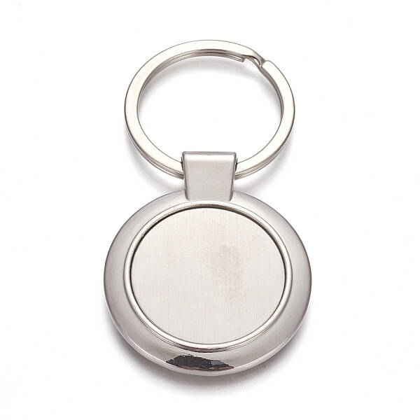 Zinc Alloy Keychain Cabochon Settings