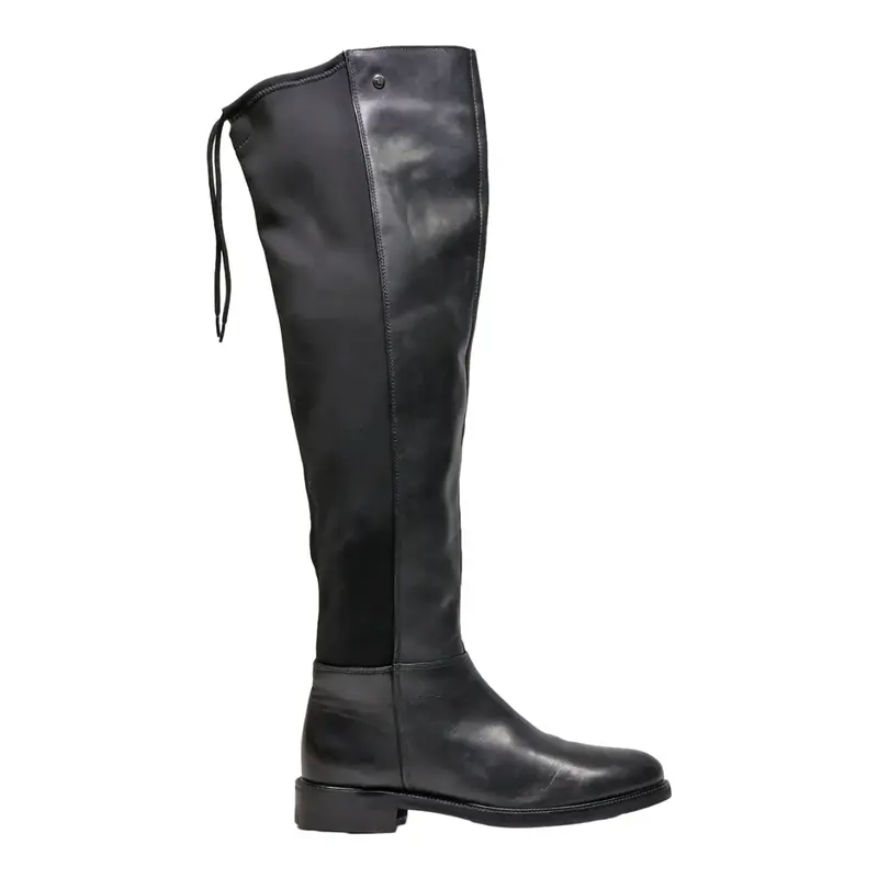 TRUSSARDITJEANS Over The Knee Boots Black Leather Womens UK 5