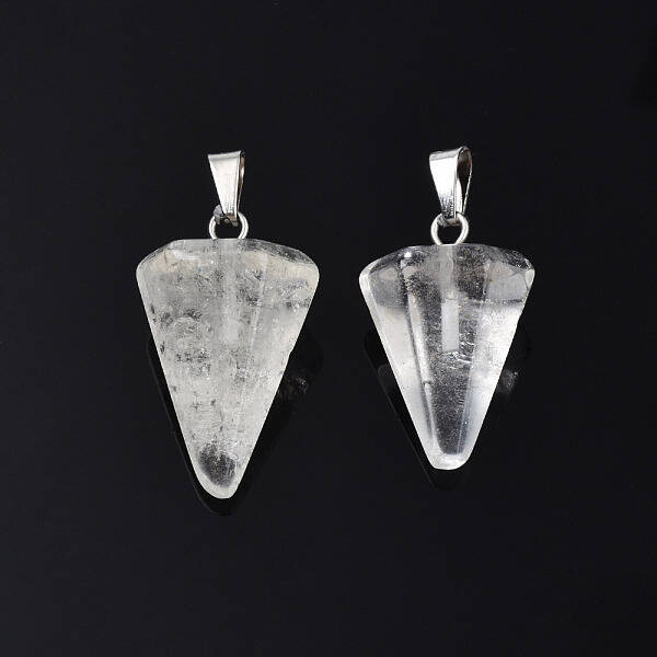 Cone/Spike/Pendulum Natural Quartz Crystal Pendants