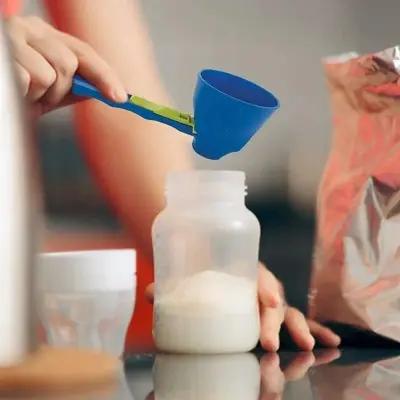 Protein Powder Scoop with Sliding Funnel, 1 Count Durable Measuring Scoop, Kitchen Gadget for All Occasions, Utensils, Kitche...