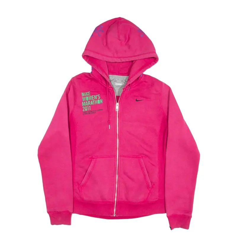 NIKE Womens Marathon 2011 Hoodie Pink Full Zip Womens M