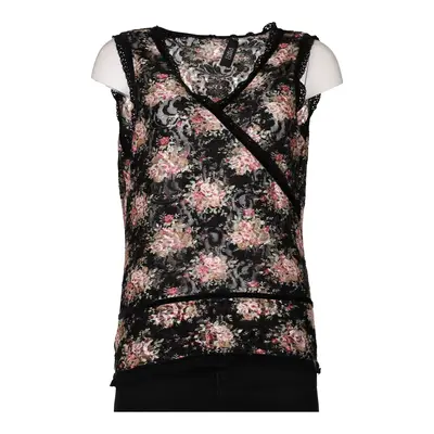 Carla Carini Lace Top - Large Black Polyester