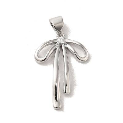 Brass Micro Pave Clear Cubic Zirconia Pendants