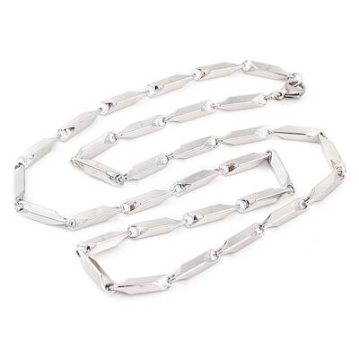 Non-Tarnish 304 Stainless Steel Rectangle Link Chain Necklaces for Women