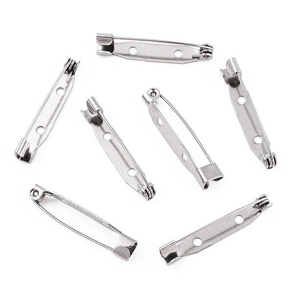 Tarnish Resistant 201 Stainless Steel Brooch Pin Back Safety Catch Bar Pins