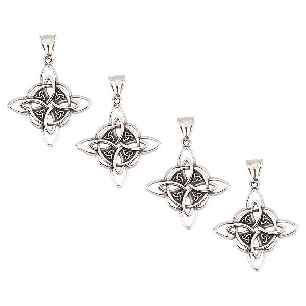 4Pcs 304 Stainless Steel Manual Polishing Pendants