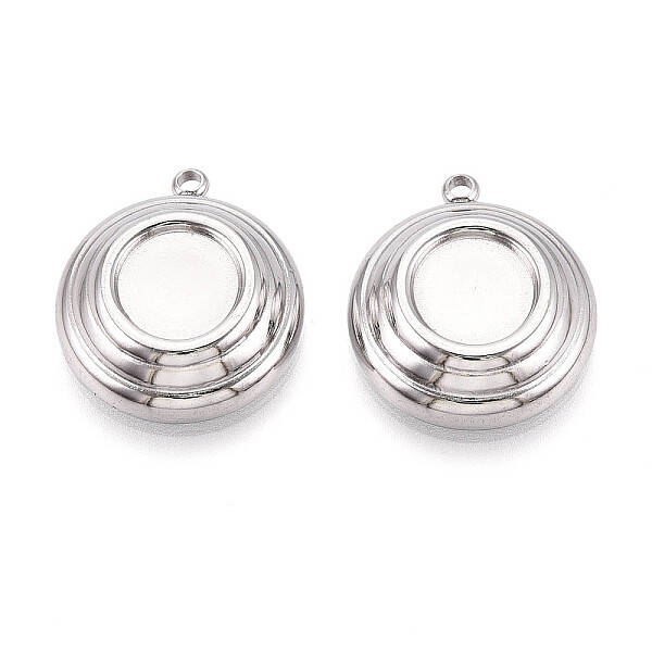 304 Stainless Steel Pendant Cabochon Settings