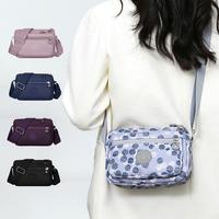 Adjustable Strap Shoulder Bag for Women Nylon Lightweight Waterproof Crossbody Bag Mini Zipper Handbags Multi Pockets