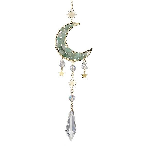 Alloy Cable Chains Moon Pendant Decorations