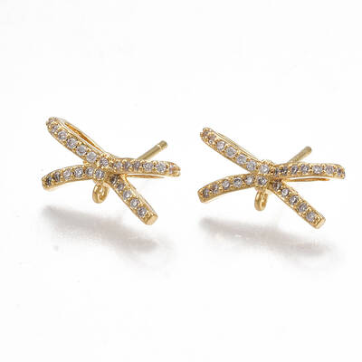 Brass Stud Earring Findings
