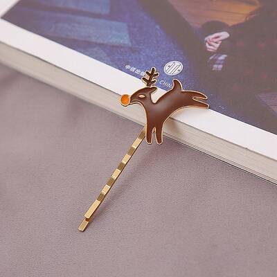 Christmas Theme Alloy Enamel Hair Bobby Pin