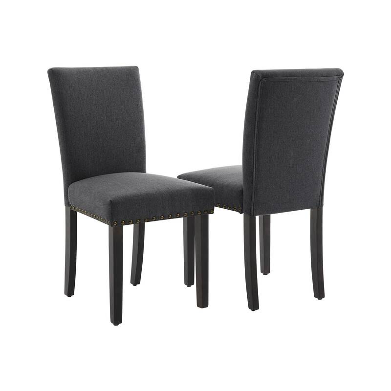 Garvee Upholstered Dining Chairs Set of 2, Fabric Parsons Accent Dining Chair with Nailhead Trim, Solid Wood Legs, Rubber Pad...