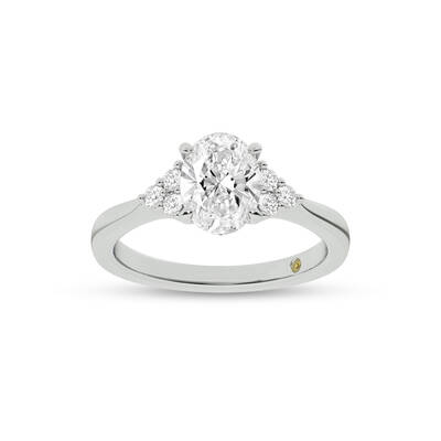 Eldra Illusion Trilliant Oval Lab Grown Diamond Engagement Ring | 14K White Gold 3 1/3 CT. TW.