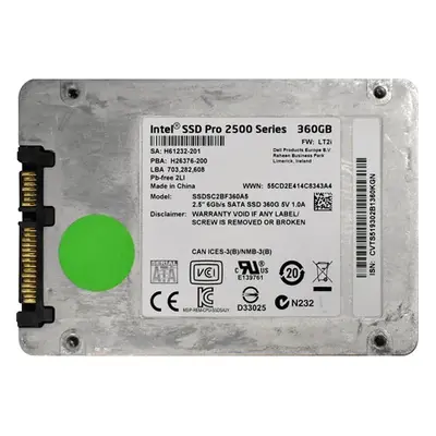 Intel SSDSC2BF360A5 | Pro-Level 2500 360GB Multi-Level Cell SATA 6Gb/s 2.5-Inch Solid State Drive