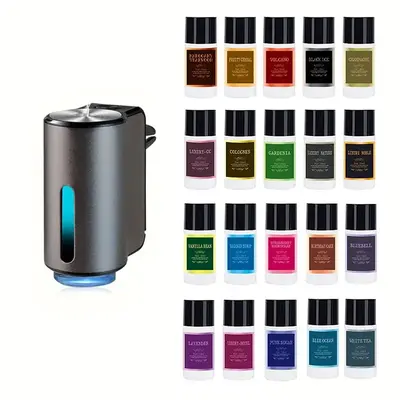 Car Air Freshener, Smart Car Aroma Diffuser with 20pcs Essential Oil, Car Perfume Machine, Automotive Interior Accessories, S...