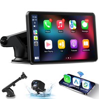 7inch HD Portable Car Stereo, Wireless Carplay Screen for Car, With  Android Auto, Backup Camera, Car Audio Receivers with Bl...