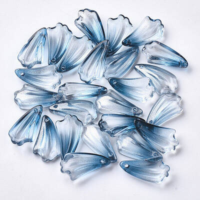 Transparent Spray Painted Glass Pendants