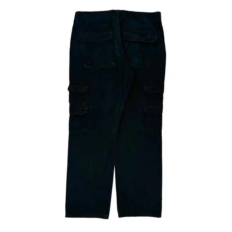 Wrangler Cargo Trousers - 35? Waist Black Cotton