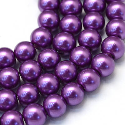 Baking Painted Glass Pearl Bead Strands