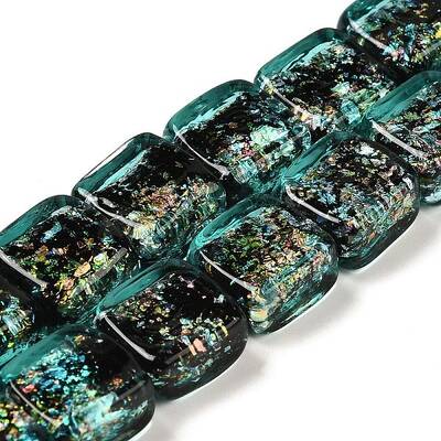 Handmade Dichroic Foil Glass Beads Strands