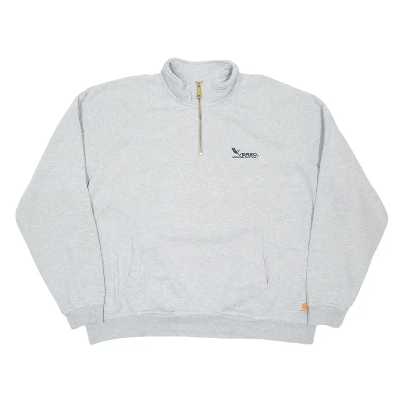 CARHARTT Relaxed Fit Verso Wisconsin Rapids Mill Mens Sweatshirt Grey USA 2XL