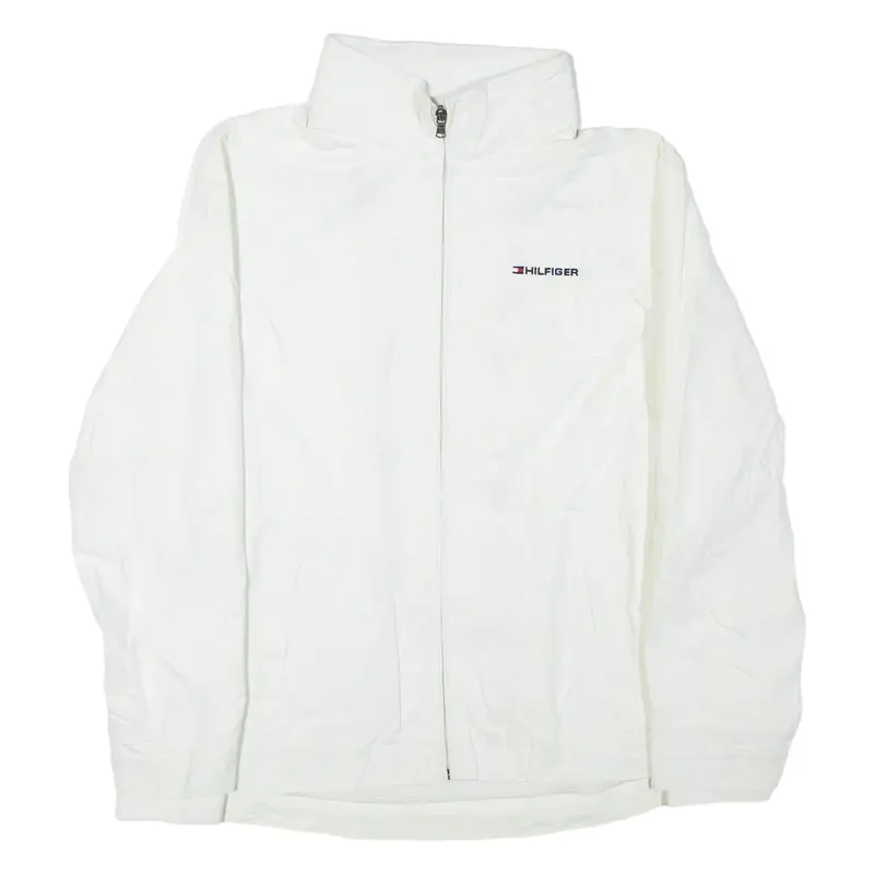 TOMMY HILFIGER Womens Jacket White Nylon L