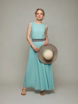 HELLEBORE | Easy Maxi Dress | Color: Opal Green | Size: XL