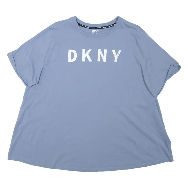 DKNY Womens T-Shirt Blue XL