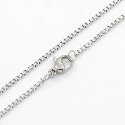 Tarnish Resistant Unisex 304 Stainless Steel Box Chain Necklaces