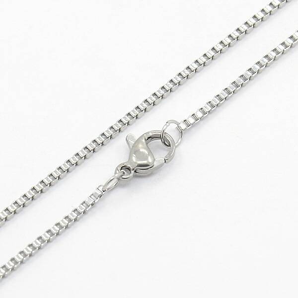 Tarnish Resistant Unisex 304 Stainless Steel Box Chain Necklaces